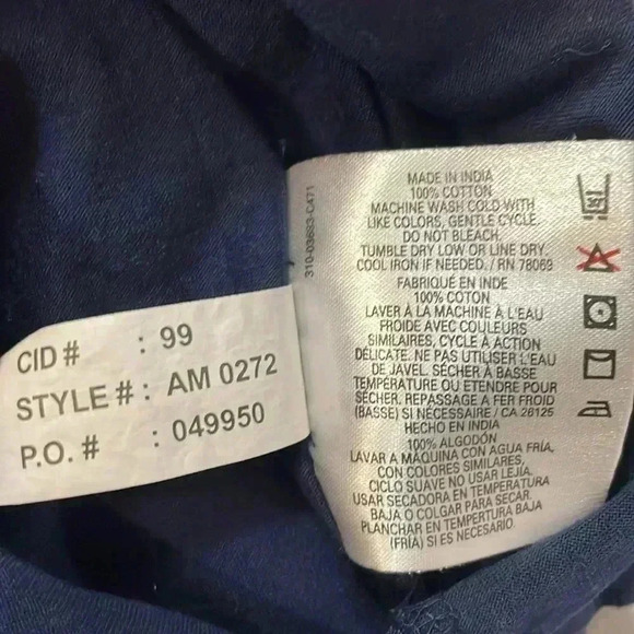 Ashworth Men’s XXL Navy Short Sleeve Shirt - Picture 8 of 8